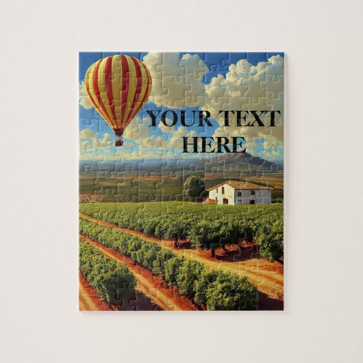 Puzzle Vignobles de campagne personnalisées jeu (Vertical)