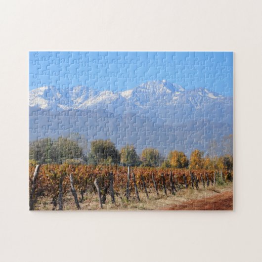 Puzzle Vignobles en automne de Mendoza, Argentine (Horizontal)