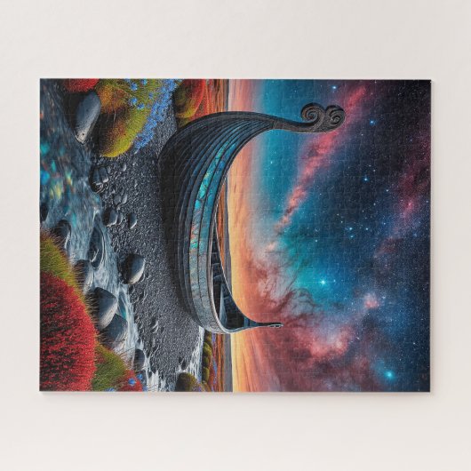 Puzzle Viking Longship sur un paysage dynamique (Horizontal)