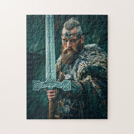 Puzzle Viking Warrior in Authentic Attire (Vertical)