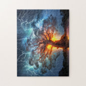 Puzzle Viking World tree Yggdrasil at Ragnarok (Vertical)