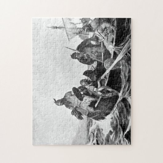 Puzzle Vikings débarquant en Islande Illustration (1909) (Vertical)