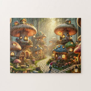 Puzzle Village Champignon Gnomique Cottagecore Fantaisist