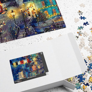 Puzzle Village côtier hivernal en bord de mer 1014 pièces