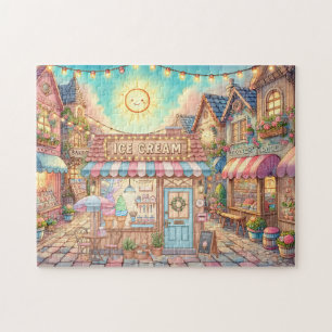 Puzzle Village de Crème Glacée Sunshine Rue de la Librair
