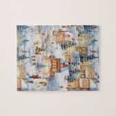 Puzzle Village de neige d'hiver (Horizontal)
