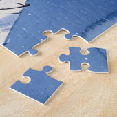 Puzzle Village de neige endormi - Aquarelle (Côté)