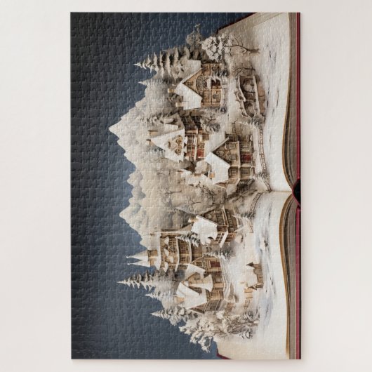 Puzzle Village de Noël Alpine Storybook (Vertical)