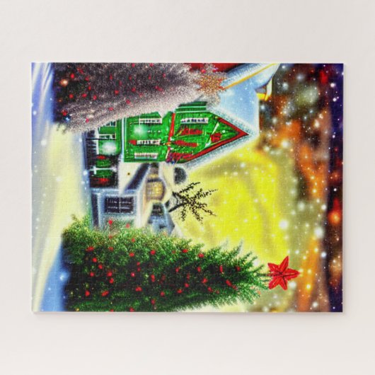 Puzzle Village de Noël d'hiver (Horizontal)