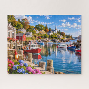 Puzzle Village de pêche côtière