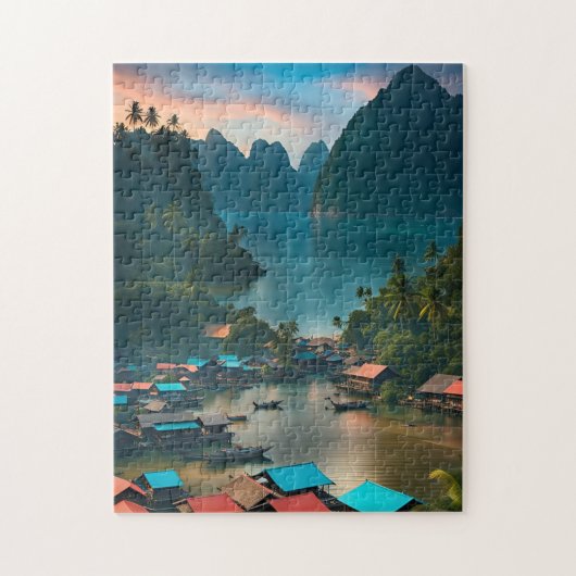 Puzzle Village de pêcheurs indonésien (Vertical)