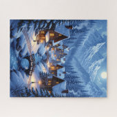 Puzzle Village des montagnes d'hiver (Horizontal)