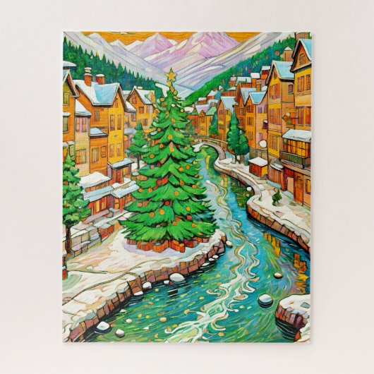 Puzzle Village d'hiver (Vertical)