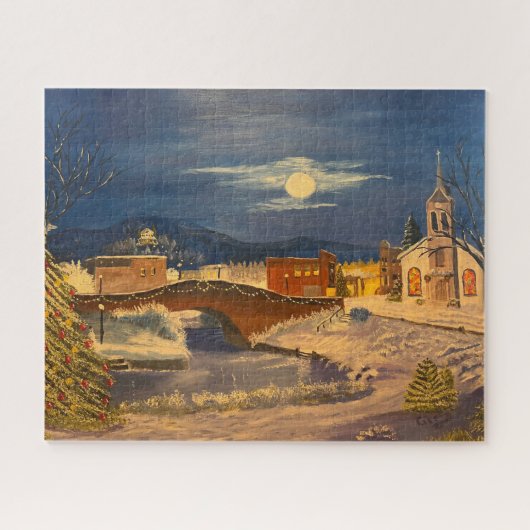 Puzzle Village d'hiver, par Gary Poling (Horizontal)