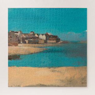 Puzzle Village en bord de mer en Bretagne par Odilon Redo