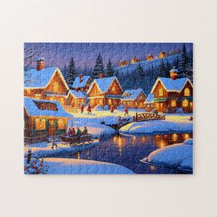 Puzzle Village envoûtant couvert de neige Wonderland hive