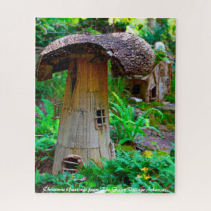 Puzzle Village féerique de l'Arkansas. Vœux de Noël Puzzl