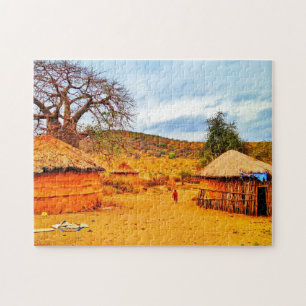 Puzzle Village Massai en Tanzanie