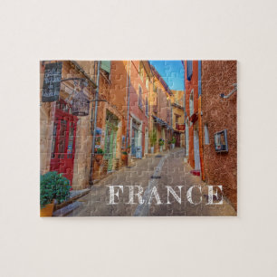 Puzzle Ville colorée sur une colline française