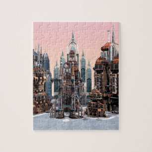 Puzzle Ville de fantasy futuriste Art de paysage urbain S