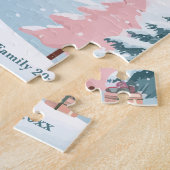 Puzzle Ville de Noël rose (Côté)