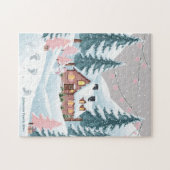 Puzzle Ville de Noël rose (Horizontal)