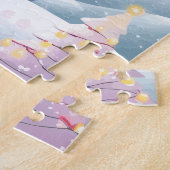 Puzzle Ville de Noël rose (Côté)