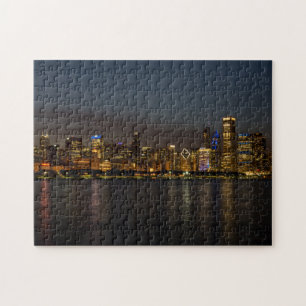 Puzzle Ville de nuit de Chicago