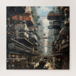 Puzzle Ville de science-fiction<br><div class="desc">Si vous aimez la science-fiction,  ce design sera parfait pour vous. Il montre une ville.</div>