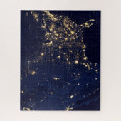 Puzzle Ville Des États-Unis La Nuit. (Vertical)