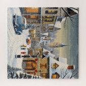 Puzzle Ville d'hiver rétro (Horizontal)