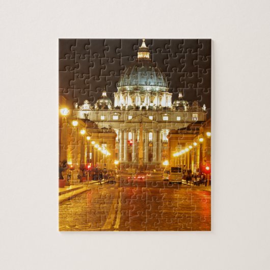 Puzzle Ville du Vatican, Rome, Italie la nuit (Vertical)