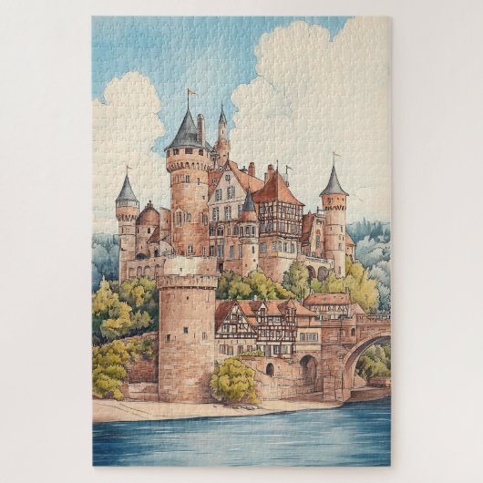 Puzzle Ville européenne du château (Vertical)
