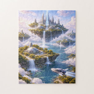 Puzzle Ville futuriste dans le ciel