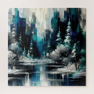 Puzzle Ville peinte - Scène d'hiver 1006