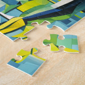 Puzzle Ville verte cubiste avec pont (Côté)