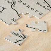 Puzzle Villes et routes du Vermont Carte colorée (Côté)