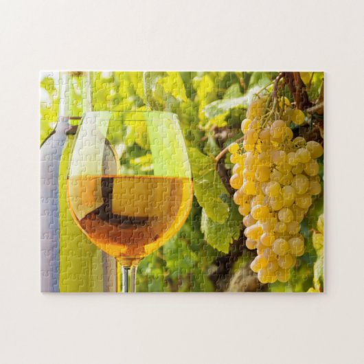 Puzzle Vin Blanc Et Raisins (Horizontal)