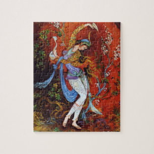 Puzzle Vin de versement de peinture de fille persane de