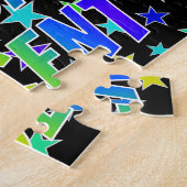 Puzzle "VINCENT" Prénom, Amusant "HEUREUX ANNIVERSAIRE" (Côté)