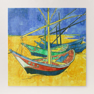 Puzzle Vincent van Gogh Bateaux à Saintes-Marie aquarelle