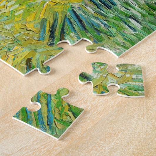 Puzzle Vincent van Gogh - Champ de blé vert avec Cypress (Côté)