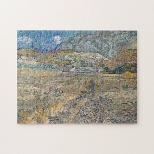 Puzzle Vincent Van Gogh, Champ fermé avec paysan (Horizontal)