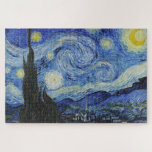 Puzzle Vincent van Gogh Nuit étoilée 1000 pièces<br><div class="desc">Puzzle en forme d'art de nuit étoilée. Belle peinture de van Gogh transformée en un puzzle amusant avec plus de 1000 pièces. Un grand défi pour quiconque aime les puzzles et l'art du maître post-impressionniste hollandais incroyable.</div>