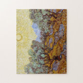 Puzzle Vincent van Gogh - Oliviers, Ciel Jaune et Soleil (Vertical)