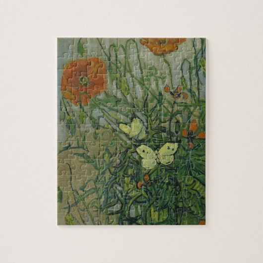 Puzzle Vincent van Gogh - Papillons et Pavots (Vertical)