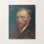 Puzzle Vincent van Gogh Self-Portrait Art Painting Family<br><div class="desc">Custom, personalized, family kids art lovers 250 pieces jigsaw puzzle, featuring an intricate detailed colorful self-portrait vintage painting oil on artist's board, by Vincent van Gogh, and your note / greetings in an elegant faux gold typography script. Made of sturdy cardboard and mounted on chipboard, your puzzle arrives in custom...</div>
