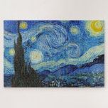 Puzzle Vincent Van Gogh Starry Night Vintage Fine Art<br><div class="desc">Vincent Van Gogh Starry Night Vintage Fine Art Jigsaw Puzzle.</div>