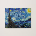 Puzzle Vincent Van Gogh Starry Nuit Vintage Art<br><div class="desc">Vincent Van Gogh Starry Nuit Art Vintage Jigsaw Puzzle Puzzle.</div>