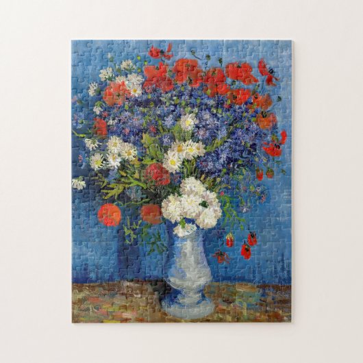 Puzzle Vincent van Gogh - Vase avec des Bleuets & Coqueli (Vertical)